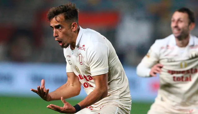 Universitario empezó la remontada ante Deportivo Garcilaso con el gol de Martín Pérez Guedes. Foto: Luis Jiménez/GLR