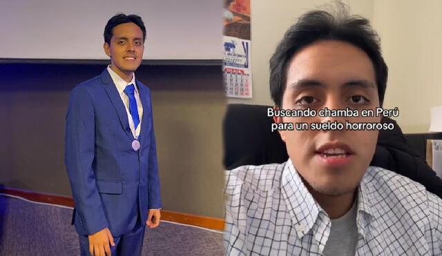 Renato Espinoza reveló que su intención nunca fue perjudicar a la empresa, solo manifestar su punto de vista respecto a lo bajos sueldos que proponen estas. Foto: composición LR / TikTok.