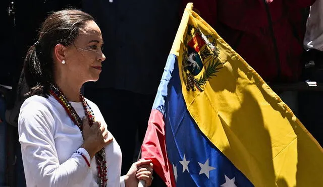 Machado destacó el éxito de las primarias organizadas por la Plataforma Unitaria Democrática. Foto: AFP