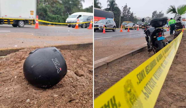 Accidente de tránsito en Panamericana Sur, San Borja. Foto: Rosario Rojas/La República