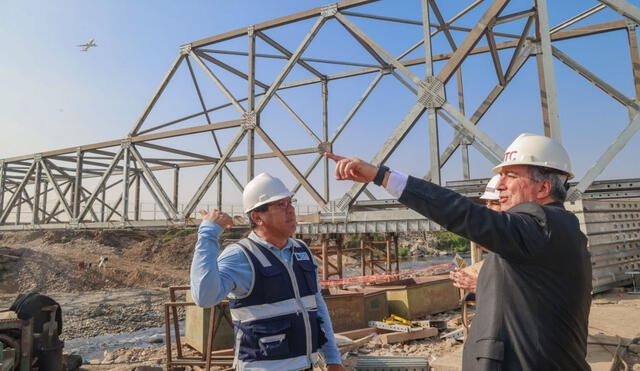  Nuevos puentes modulares estarán instalados el 23 de agosto. Foto: MTC    