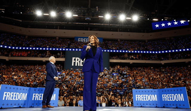 Kamala Harris fue anunciada oficialmente por el Partido Demócrata para representarlos en las elecciones de Estados Unidos. Foto: AFP