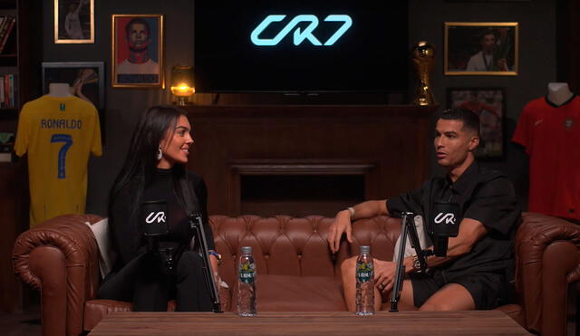 Cristiano Ronaldo tuvo a su pareja Georgina Rodríguez como su primera invitada. Foto: captura YouTube/Cristiano Ronaldo