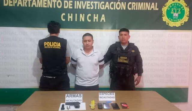 Joven sicario fue detenido en Chincha. Foto: PNP