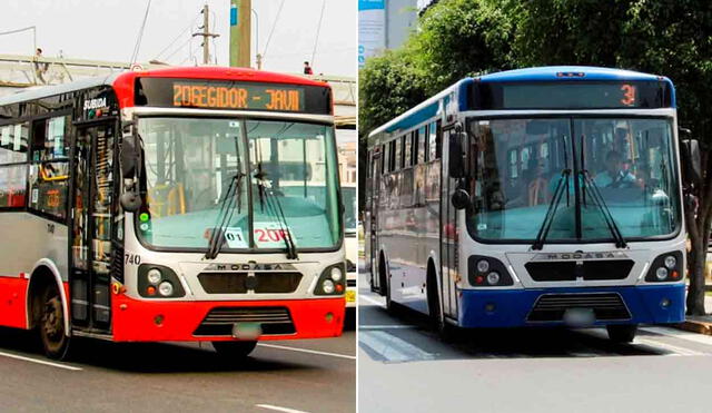 La ATU hace un llamado a respetar las vías exclusivas del corredor Rojo, Azul y Morado. Foto: composición LR/difusión