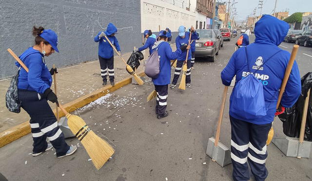 Según la Contraloría, ESLIMP Callao no habría recibido implementos de limpieza, pero se les habría dado conformidad de servicio. Foto: ESLIMP Callao