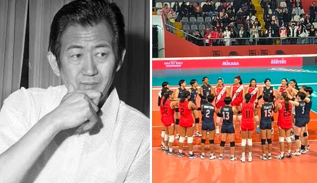 Las jugadoras de Perú y Japón se juntaron en el campo para realizar este homenaje. Foto: captura/Puro Voley