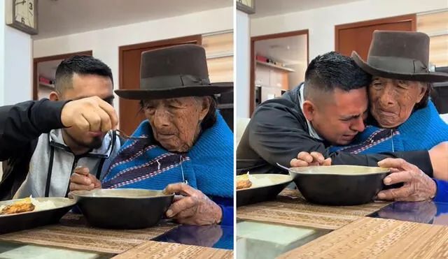 "Los abuelitos deberían de ser eternos", reaccionaron usuarios. Foto: composición LR/ TikTok