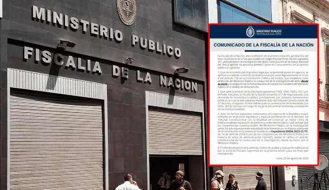 Ministerio Público se pronuncia sobre ley que le resta funciones. Foto: composición LR