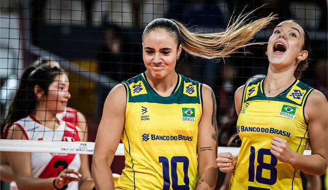 Perú buscará su revancha ante Brasil por el quinto lugar. Foto: Volleyballworld