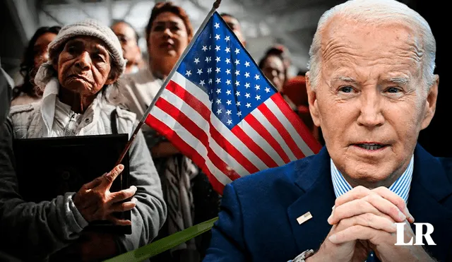 Joe Biden lanzó un programa para beneficiar a los migrantes en Estados Unidos. Foto: composición LR de Jazmin Ceras/AFP