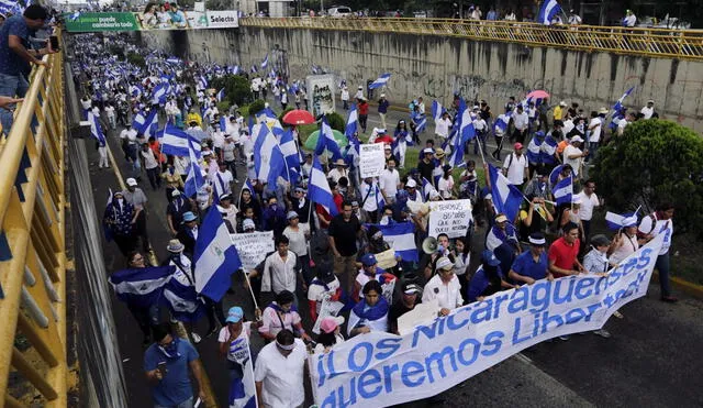 Por lo menos, 140 opositores políticos están presos y acusados sin el debido proceso en Nicaragua. Foto: AFP