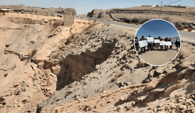 Exigen la presencia de las autoridades para reparación de la la autopista Arequipa-La Joya. Foto: composición LR