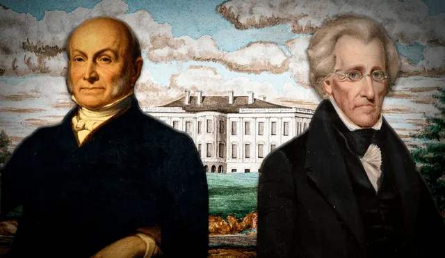 Entre los principales contendores de 1824 estaban John Quincy y Andrew Jackson | NPG | Britannica | Museo Francoamericano