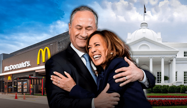 La historia de amor de Kamala Harris y su esposo se forjó en los despachos legales y políticos, pero también en los mostradores de la icónica cadena de comida rápida. Foto: composición LR/BBC