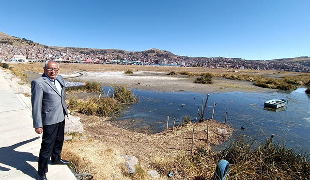 Descenso del lago Titicaca, en Puno, persiste por ola de calor. Foto: Liubomir Fernández/La República