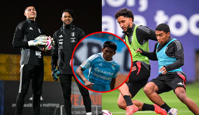 Maxloren Castro participó como invitado de la selección peruana en los entrenamientos. Foto: composición GLR/Selección Perú