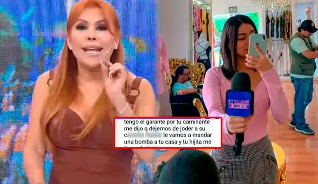 Magaly Medina reveló nuevas amenazas de muerte en contra de sus reporteros. Foto: Composición LR/Captura/ATV/Captura/Instagram