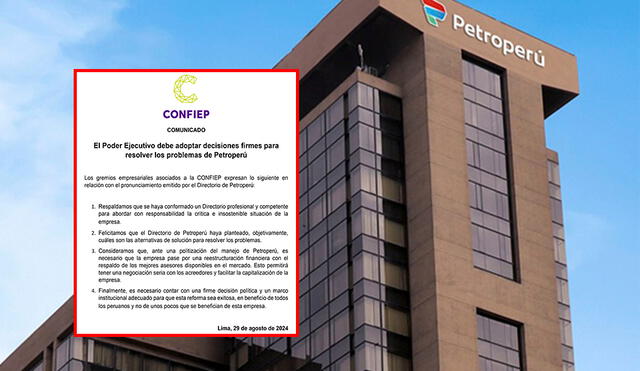 La Confiep considera necesario la reestructuración financiera de PetroPerú. Foto: Composición LR/Andina