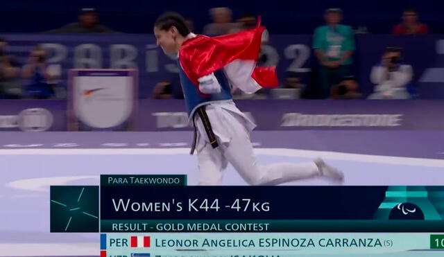 Angélica Espinoza consiguió la medalla de oro en los Juegos Paralímpicos 2024. Foto: captura/Claro Sports