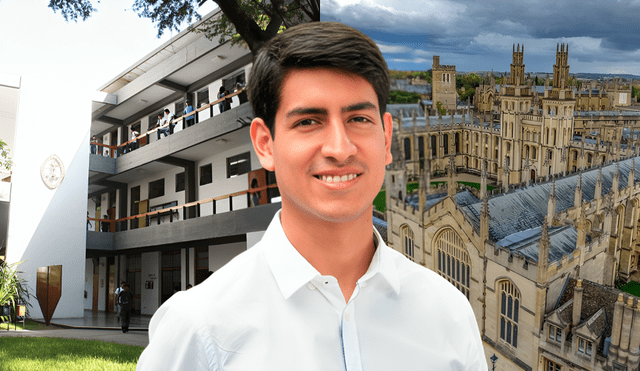 Ángel Ibáñez, quien no ingresó a la Universidad Nacional de Ingeniería (UNI) ganó una beca en Reino Unido. Foto: composición LR