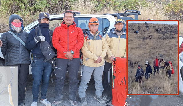 Arequipa. Pareja fue rescatada del volcán Misti después de varias horas. Foto: composición LR/PNP