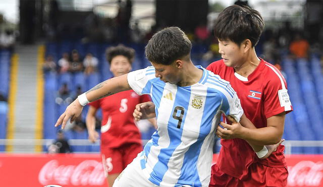 Corea del Norte iba ganando antes de los 10 minutos del partido ante Argentina. Foto: X/Argentina.