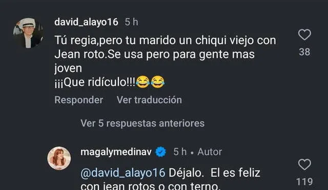  Magaly Medina decidió responder fuerte y claro ante los comentarios negativos en contra de Alfredo Zambrano. Foto: Captura Instagram   