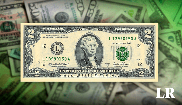 El billete de 2 dólares es notable por su retrato de Thomas Jefferson, la escena histórica en el reverso, y su rareza en la circulación cotidiana. Foto: composición LR/CNN