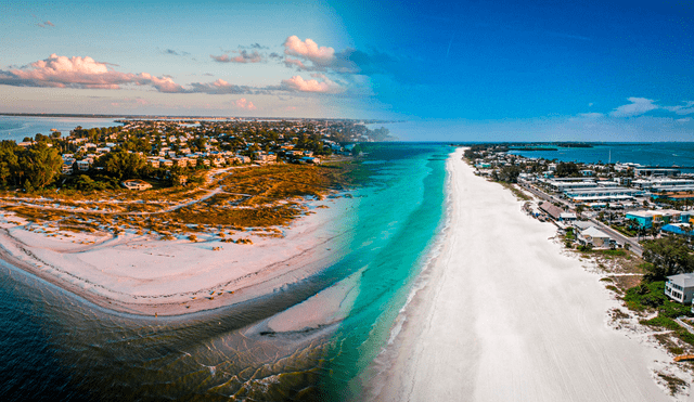 Popular isla en Florida lidera el ranking de destinos turísticos playeros 2024 | Composición Gerson Cardoso /Foto: La República/ AFP