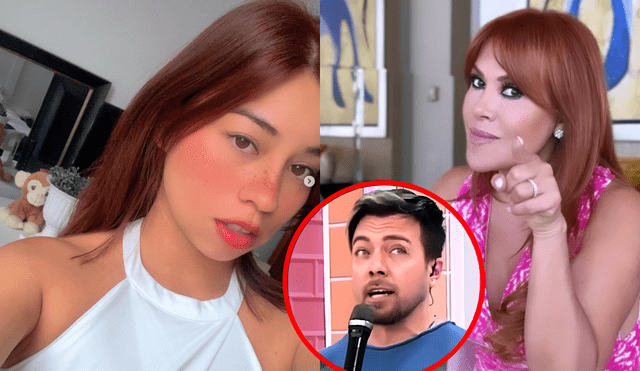 Priscila Mateo y Julián Zucchi fueron ampayados juntos poco después de que él formalizara su separación de Yiddá Eslava. Foto: Composición LR/Priscila Matep/Magaly Medina/Instagram/Captura América TV