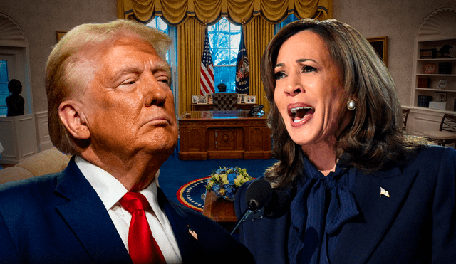 Este será el primer debate entre Trump y Harris, tras la salida del actual mandatario, Joe Biden. Foto: composición LR/AFP