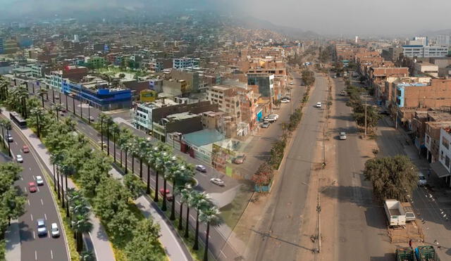 El proyecto de la Municipalidad de Lima promete remodelar la avenida Metropolitana en Comas. Foto: Andina