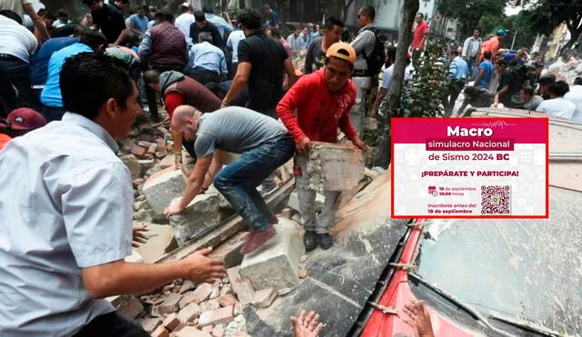 El Simulacro Nacional 2024 en México busca prevenir a la ciudadanía ante un posible sismo de magnitud 7.2. Foto: composición LR