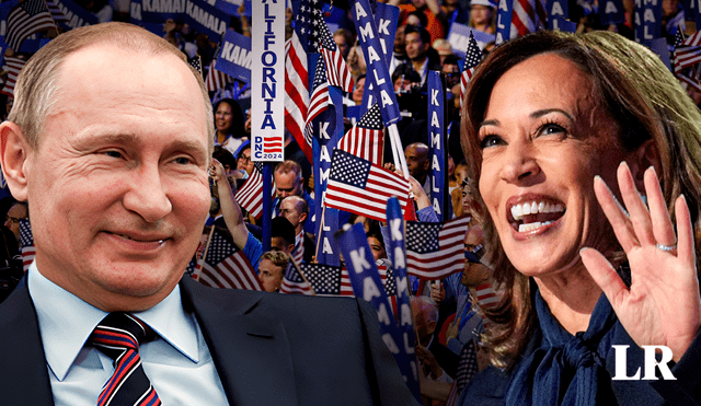 Vladímir Putin también se refirió a Donald Trump y lo comparó con Kamala Harris a dos meses de las elecciones en Estados Unidos. Foto: composición de Jazmin Ceras/La República/AFP/The Washigton Post