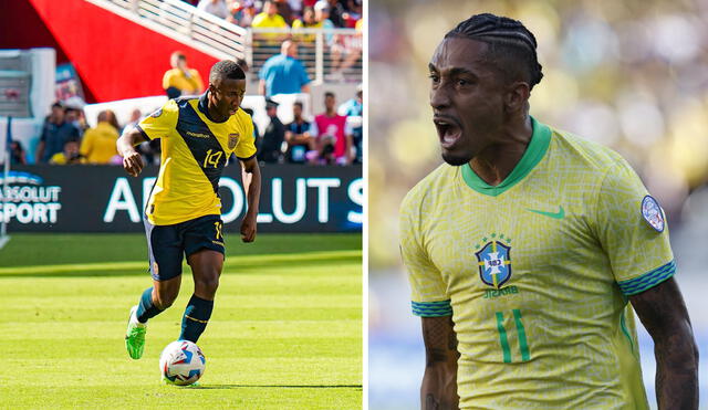 Brasil y Ecuador se enfrentan por la jornada 7 de las Eliminatorias 2026. Foto: composición LR/@LaTri/@CBF_Futebol/X