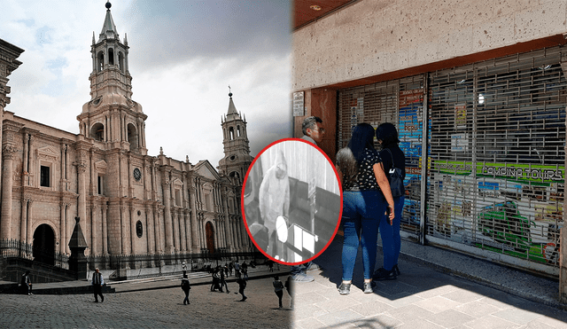 Delincuente robó a solo unos metros de la Plaza de Armas de Arequipa. Foto: composición LR/difusión/Wilder Pari.