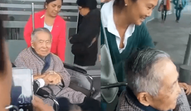 Alberto Fujimori saliendo este jueves de una clínica de Miraflores.| Fotos: Canal N