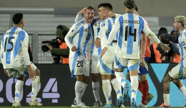 Argentina golea a Chile 3-0 en el Monumental. Foto: AFP