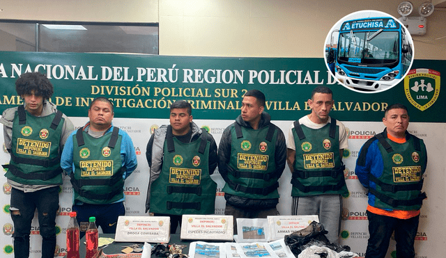 Los miembros de 'Los Malandros de los paraderos' fueron detenidos el jueves 5 de setiembre. Foto: Mininter