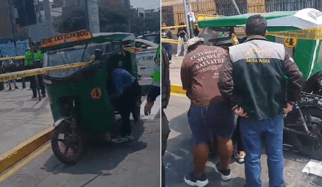 Vecinos de la zona llegaron para auxiliar al mototaxista. Foto: Difusión