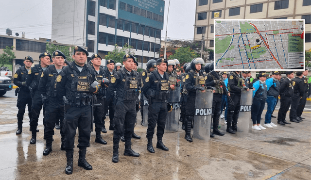 La policía también dio recomendaciones para aquellos que asistan al partido. Foto: Rosario Rojas/URPI-LR