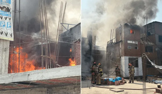 Efectivos del Cuerpo de Bomberos acudieron para apagar el incendio. Foto: Difusión