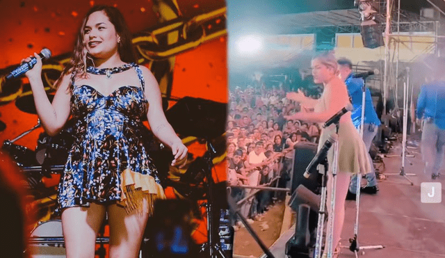 Lesly Águila es cantante de Corazón Serrano por más de 10 años. Foto: captura TikTok/Instagram/jhenianait__oficial