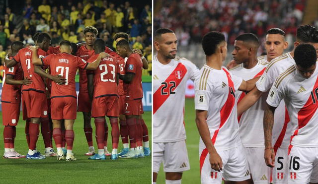 La selección peruana se ubica en la última posición de las Eliminatorias 2026 con 3 puntos. Foto: composición LR/La Tri/Luis Jiménez/La República