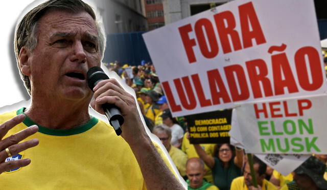 Este 7 de septiembre, Jair Bolsonaro convocó a una manifestación por la "libertad" tras el bloqueo de X en Brasil. Foto: composición LR/AFP