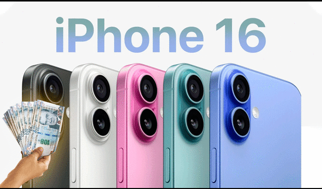 El iPhone 16 estará disponible en cinco colores diferentes. Foto: Apple