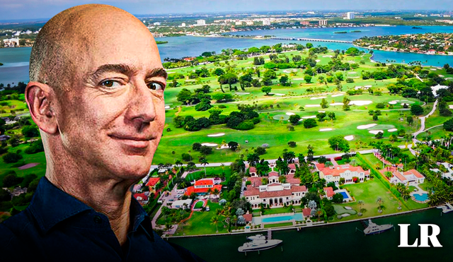 Jeff Bezos adquirió lujosa mansión en una exclusiva Isla de Miami | Composición Gerson Cardoso /Foto: La República/ AFP