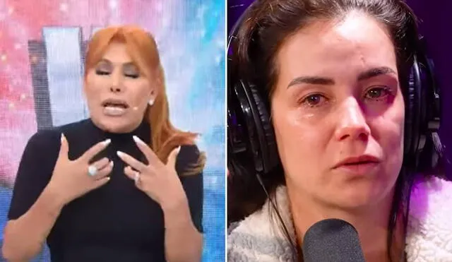 Magaly Medina imitó el llanto de la esposa de Jesús Alzamora, quien acusó a Paco Bazán de burlarse de su familia. Foto: composición LR/captura