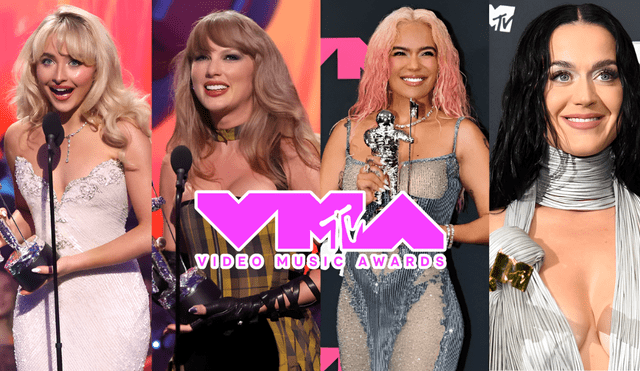 Taylor Swift, Katy Perry, Karol G y Sabrina Carpenter brillaron en los MTV VMAs 2024, una noche repleta de sorpresas y actuaciones inolvidables en el UBS Arena de Nueva York. Foto: Composición LR